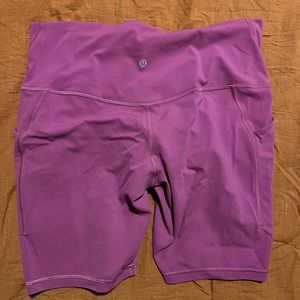 Lululemon Align High Rise 8 in Short w/ pockets Size 14 Vivid Plum